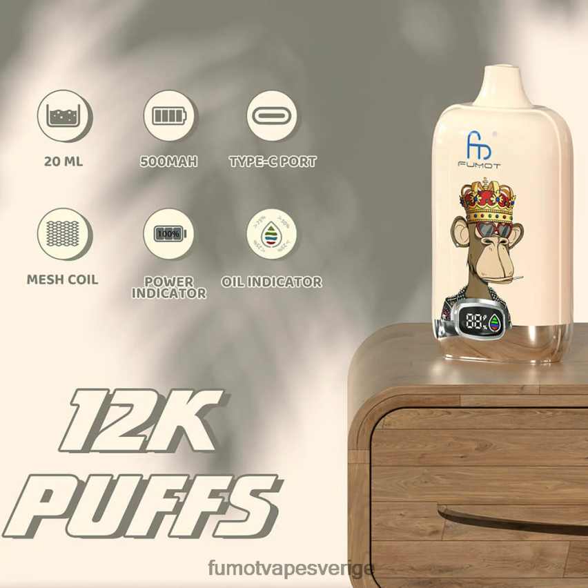 Fumot Puff - Fumot Digital Box 12000 20ml engångs vape pod - (1 st) kiwi passionsfrukt guava 26VFZN133