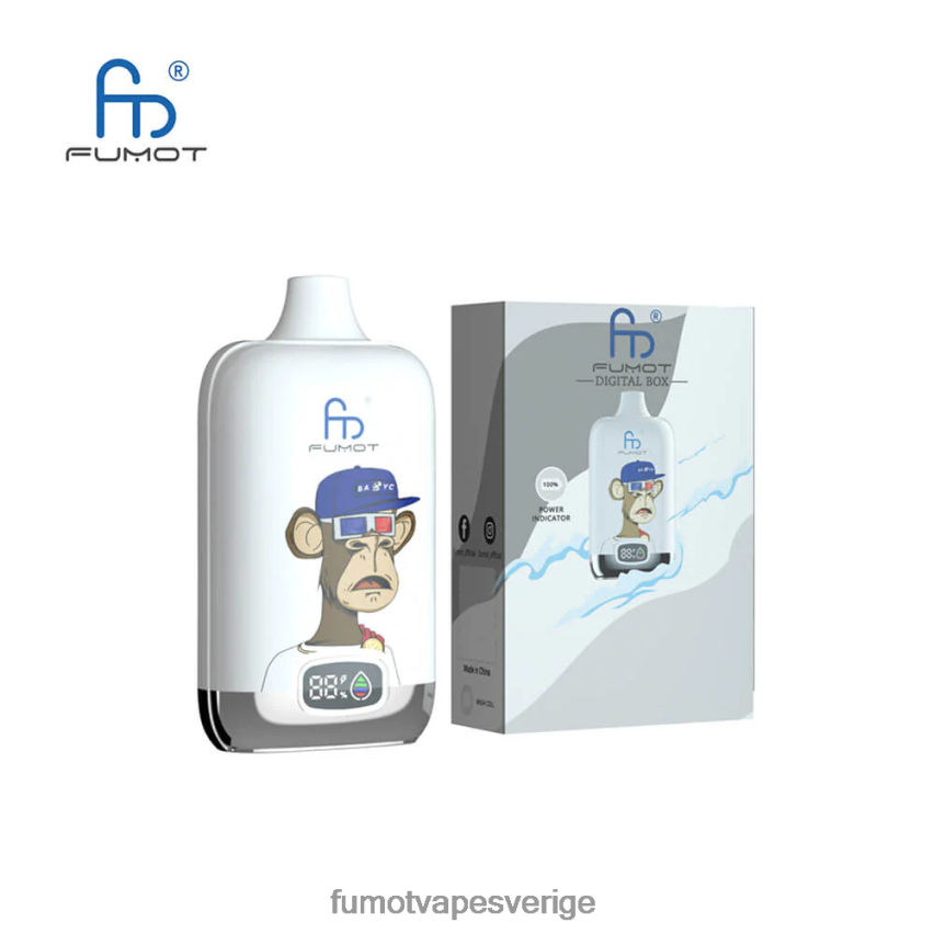 Fumot Vape Reviews - Fumot Digital Box 12000 engångs vape pod - 20ml (1 st) blåbär körsbär tranbär 26VFZN118