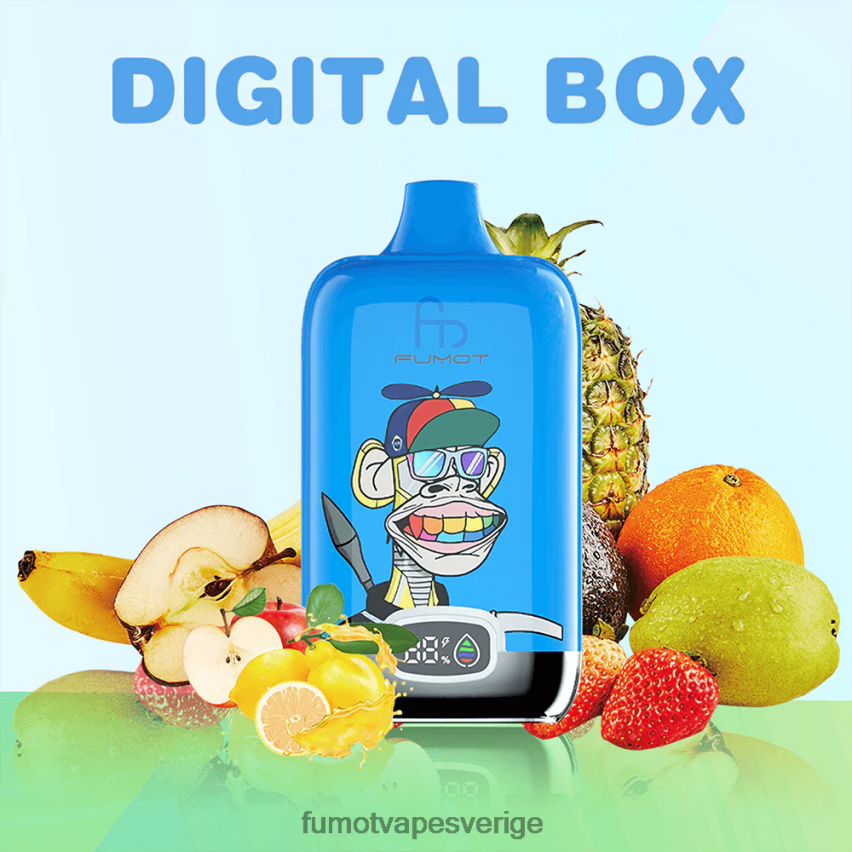Fumot Vape Reviews - Fumot Digital Box 12000 engångs vape pod - 20ml (1 st) blåbär körsbär tranbär 26VFZN118