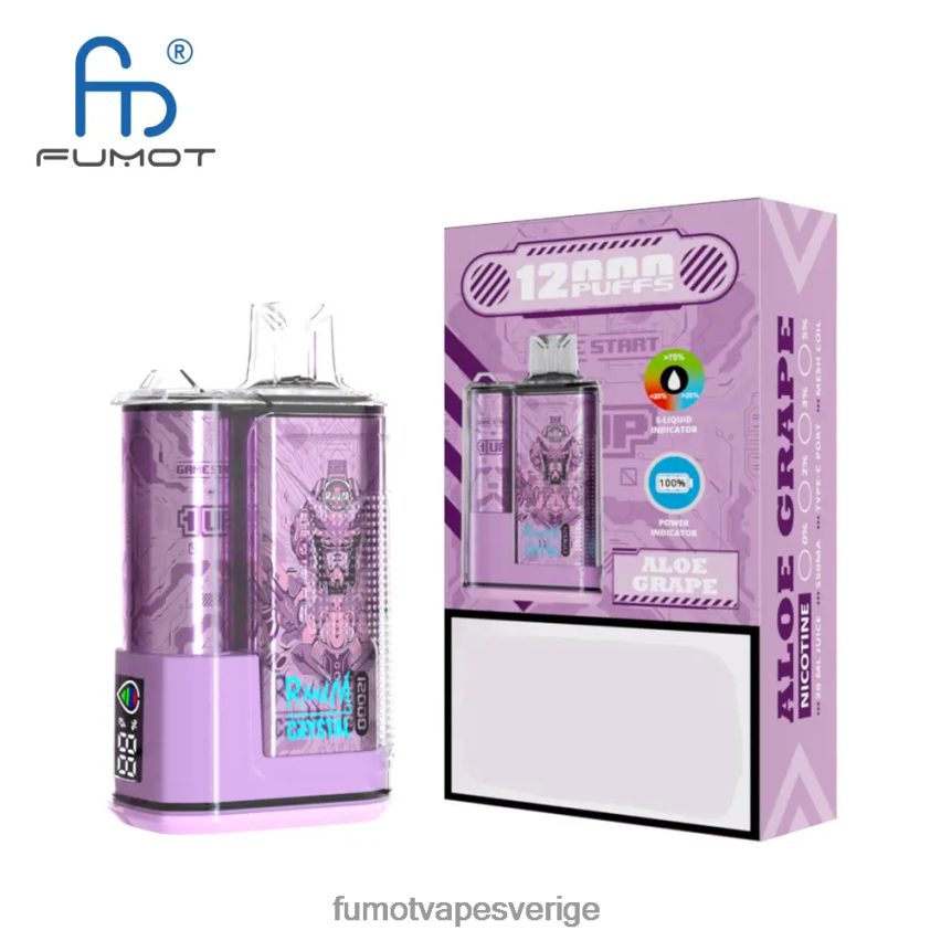 Fumot Price - Fumot Crystal 12000 engångs vapebox - 20ml (1 st) bär lemonad 26VFZN255