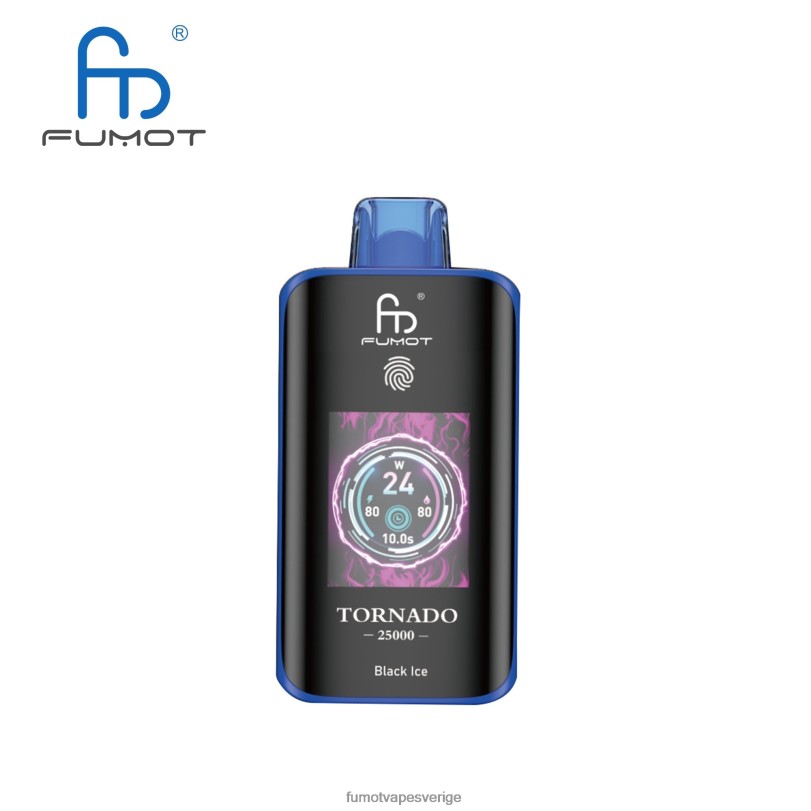 Fumot Cigarette - Fumot Tornado 25000 engångsvape svart is 86N2D2