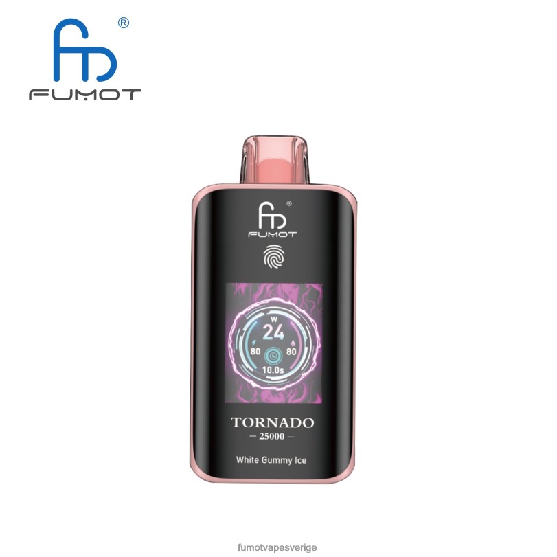 Fumot Price - Fumot Tornado 25000 engångsvape vit gummiaktig is 86N2D14