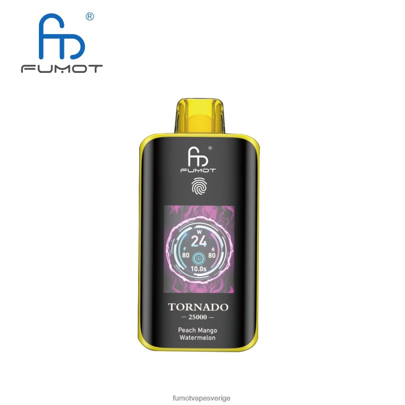 Fumot Store - Fumot Tornado 25000 engångsvape persika mango vattenmelon 86N2D9