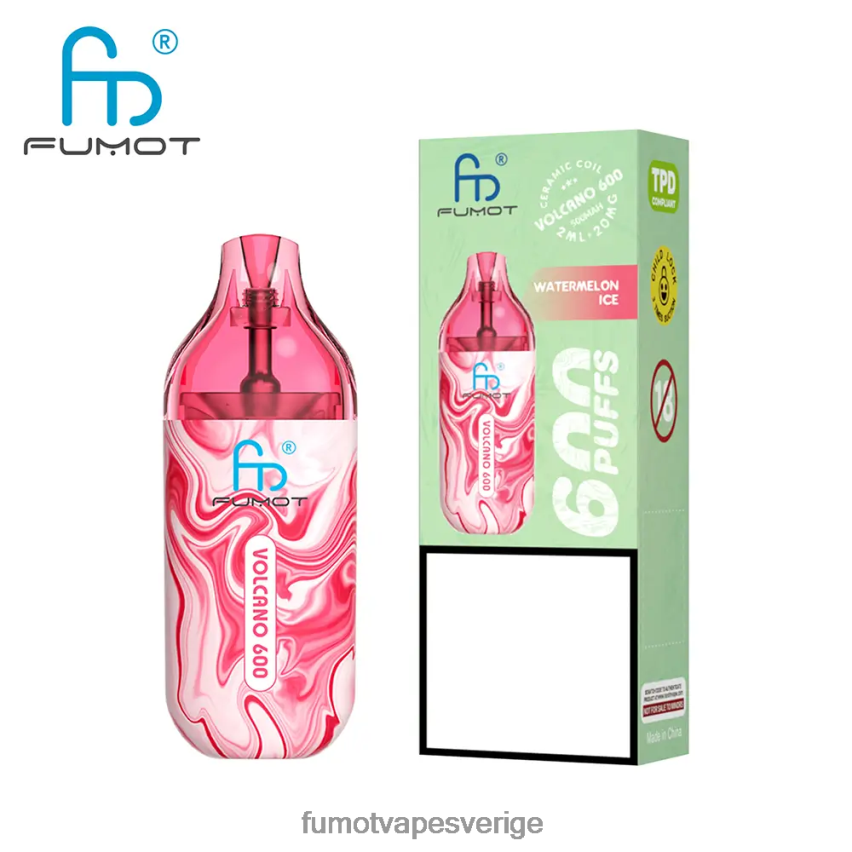 Fumot Puff - Fumot Volcano 600 tpd-kompatibel engångsvape - 2ml (set med 3 stycken) blåbär körsbär tranbär 26VFZN293
