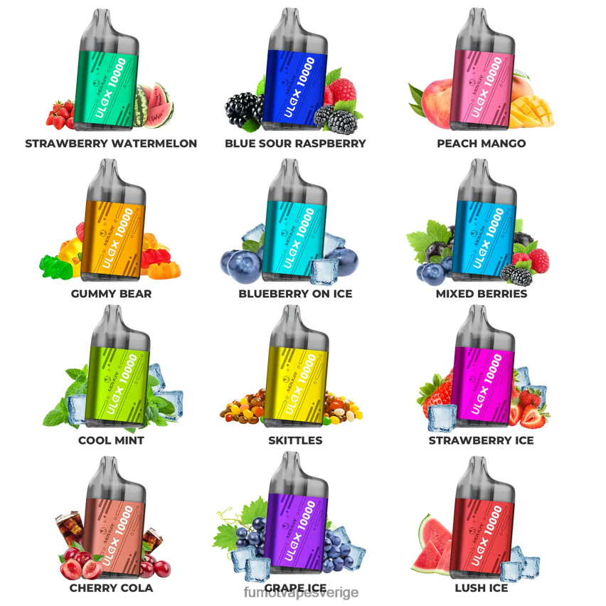 Fumot Price - Fumot Movkin Ulax 10000 engångs vape pod - 12ml (1 st) blåbär på is 26VFZN305