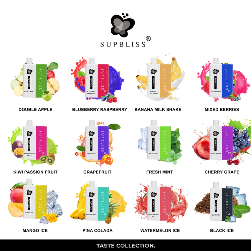 Fumot Cigarette - Fumot Supbliss Flip box 6000 utbytbart vape kit - 10ml (1 st) blåbärshallon 26VFZN332