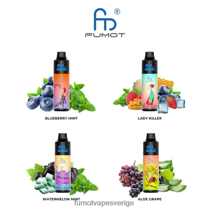 Fumot Store - Fumot DTL 8000 engångspenna - 16ml (1 st) kiwi guava 26VFZN419