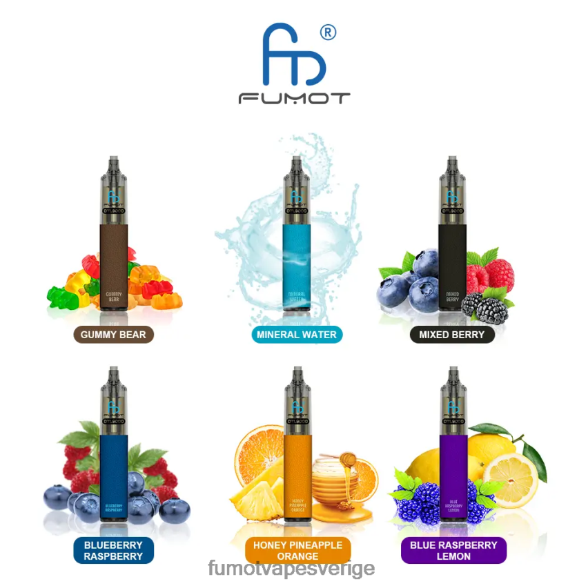 Fumot Vape Shop - Fumot DTL engångspenna 9000- 18ml (1 st) blåbärshallon 26VFZN370