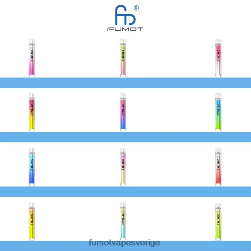 Fumot Store - Fumot Crystal 2ml (3 stycken set) engångsvape - 600 tpd-kompatibel persika mango 26VFZN389