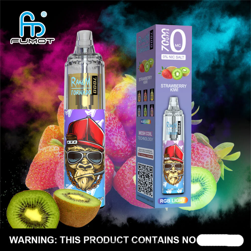 Fumot Cigarette - Fumot Tornado 0% 7000 engångspenna vape - 14ml (1 st) körsbär 26VFZN512