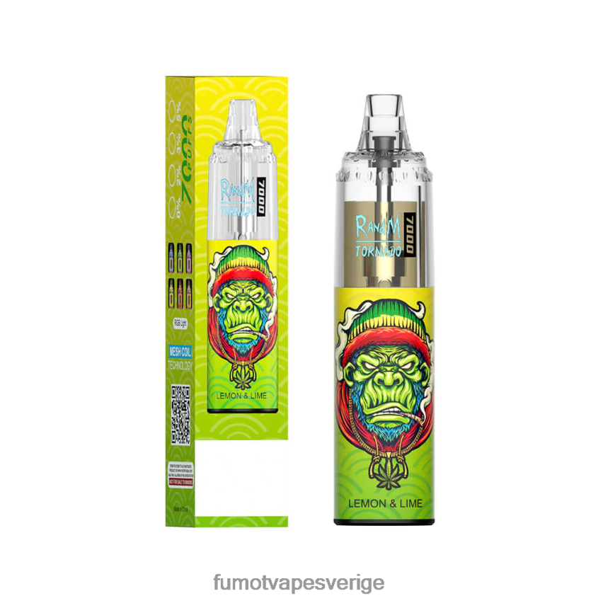 Fumot Cigarette - Fumot Tornado 14ml 7000 engångspenna (1 st) blå razz körsbär 26VFZN62