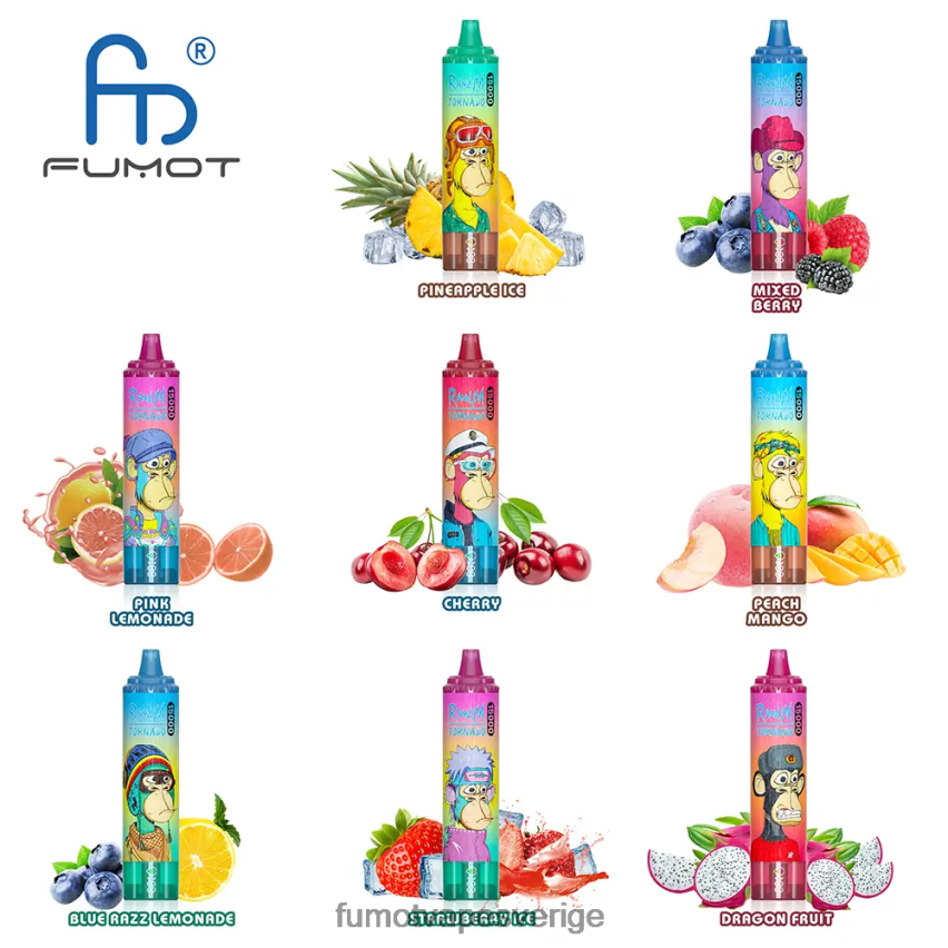 Fumot Price - Fumot Tornado 15000 engångsvape 25ml (1 st) blåbär granatäpple 26VFZN165