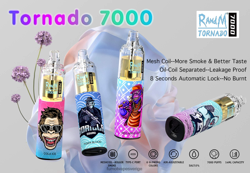 Fumot Price - Fumot Tornado 7000 engångspenna - 14ml (1 st) Pacific kylare 26VFZN85