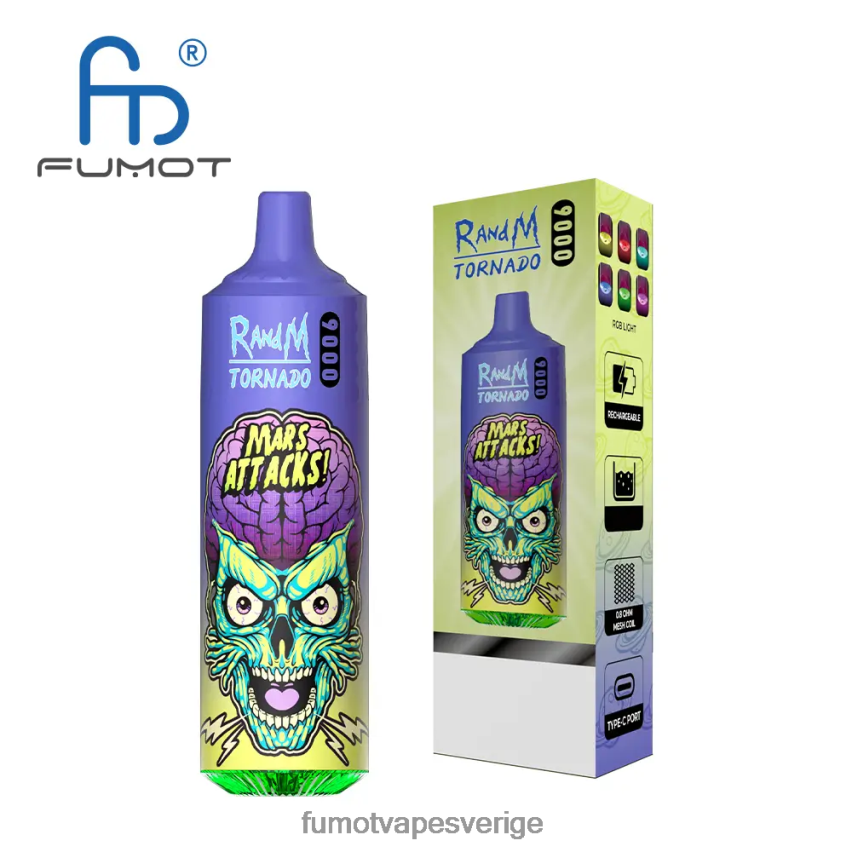 Fumot Store - Fumot Tornado 18ml 9000 engångspenna (1 st) kolsyrat körsbär 26VFZN29