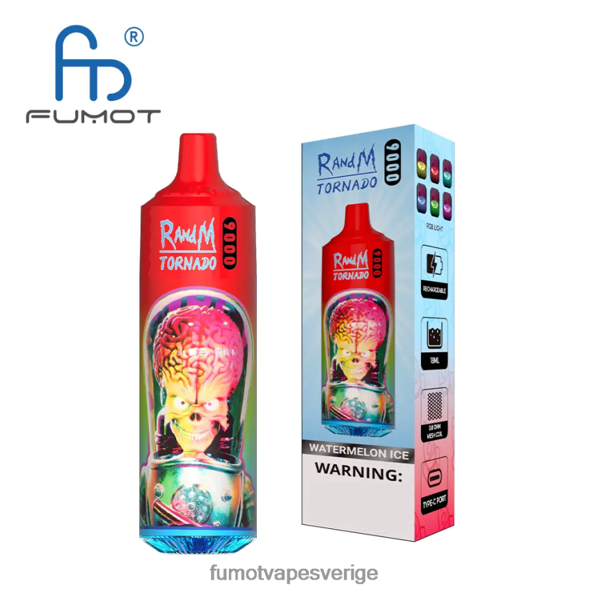 Fumot Store - Fumot Tornado 18ml 9000 engångspenna (1 st) kolsyrat körsbär 26VFZN29