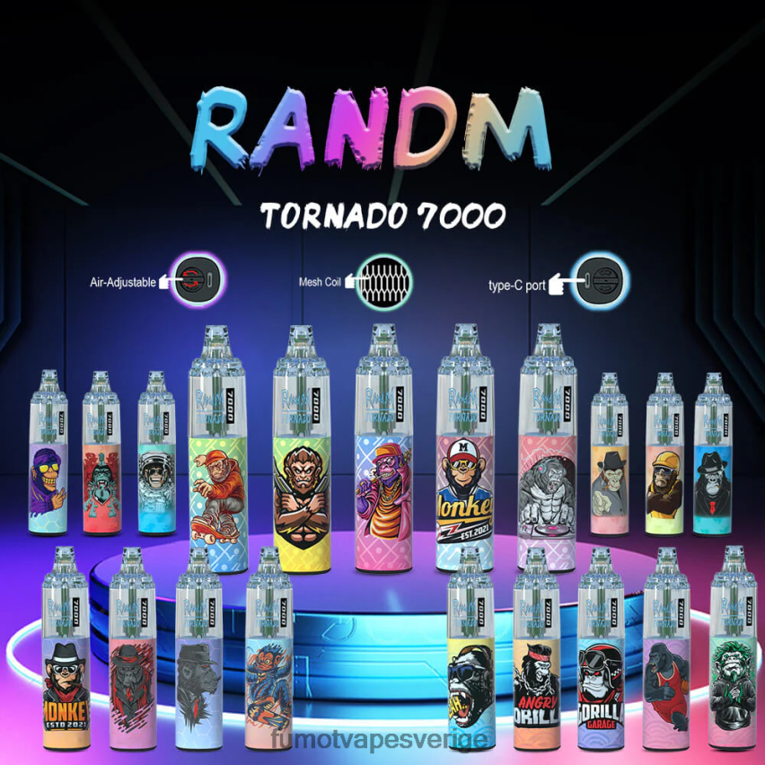 Fumot Vape Online Shop - Fumot Tornado 14ml (1 st) 7000 engångspenna röd äpple citron 26VFZN94