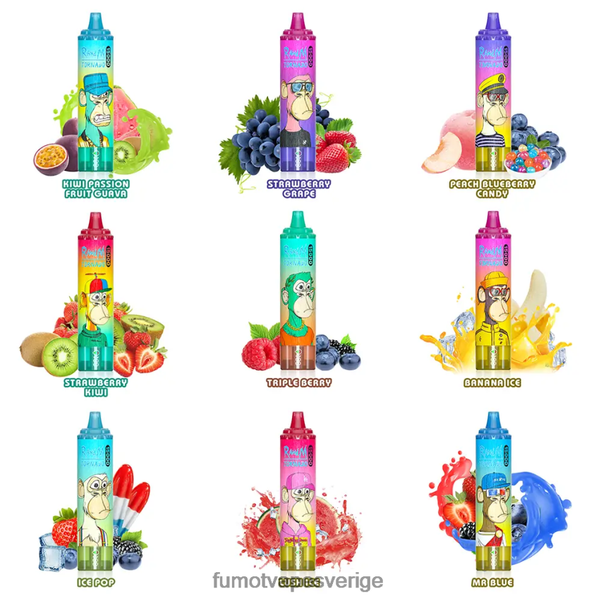 Fumot Vape Price - Fumot Tornado 15000 engångsvape - 25ml (1 st) jordgubbsvattenmelon 26VFZN186