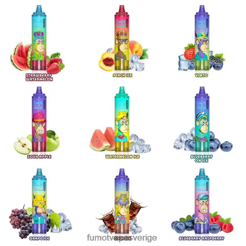 Fumot Vape Reviews - Fumot Tornado 15000 engångsvape - 25ml (1 st) trippelbär 26VFZN188