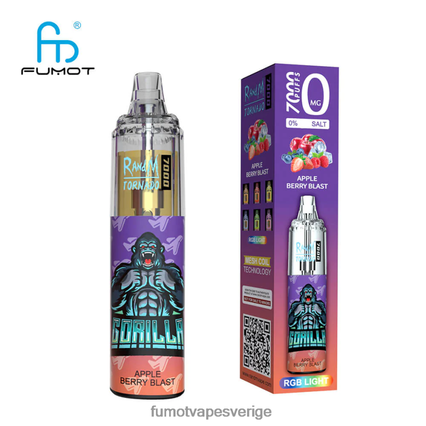 Fumot Vape Sale - Fumot Tornado 0% 7000 engångspenna vape - 14ml (1 st) äpple persika päron 26VFZN497