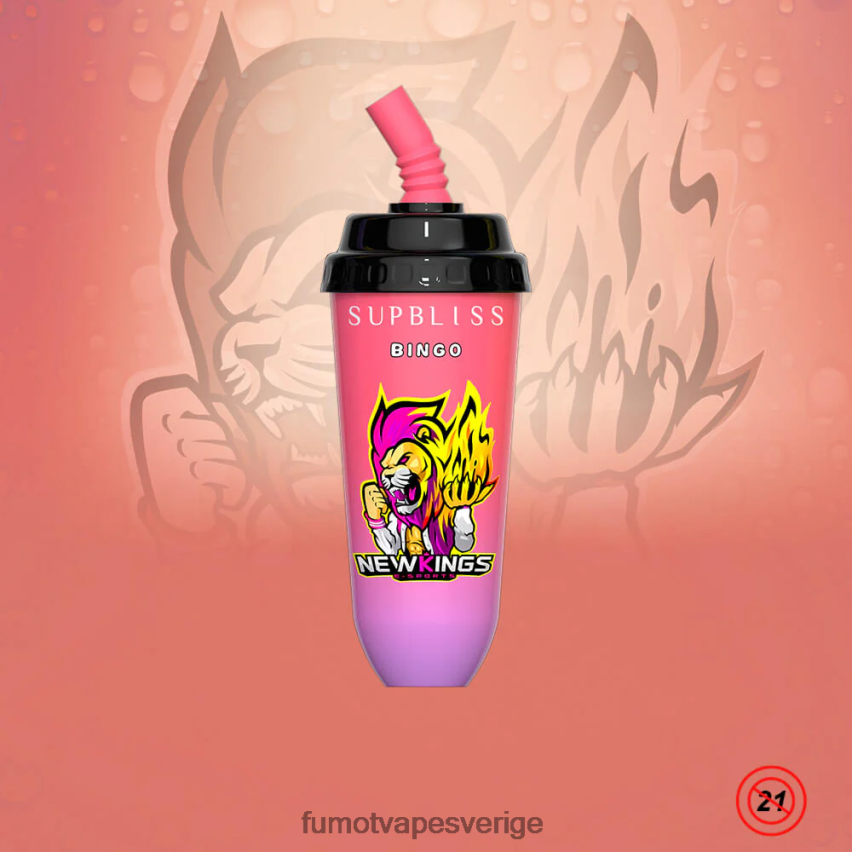 Fumot Vape Price - Fumot Supbliss Bingo 8000 engångs vape pod-enhet - 16ml (1 st) körsbärspersika lemonad 26VFZN396