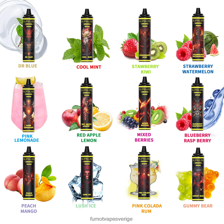 Fumot Vape Shop - Fumot Supbliss Umbra 10000 (1 st) engångspenna - 20ml rosa lemonad 26VFZN480