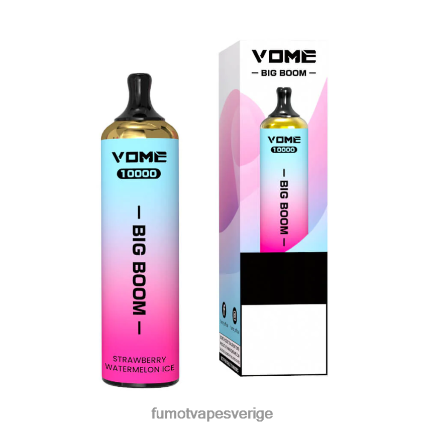 Fumot Vape Price - Fumot Vome Big Boom engångspenna 10000 - 20ml (1 st) jordgubbsvattenmelon is 26VFZN446